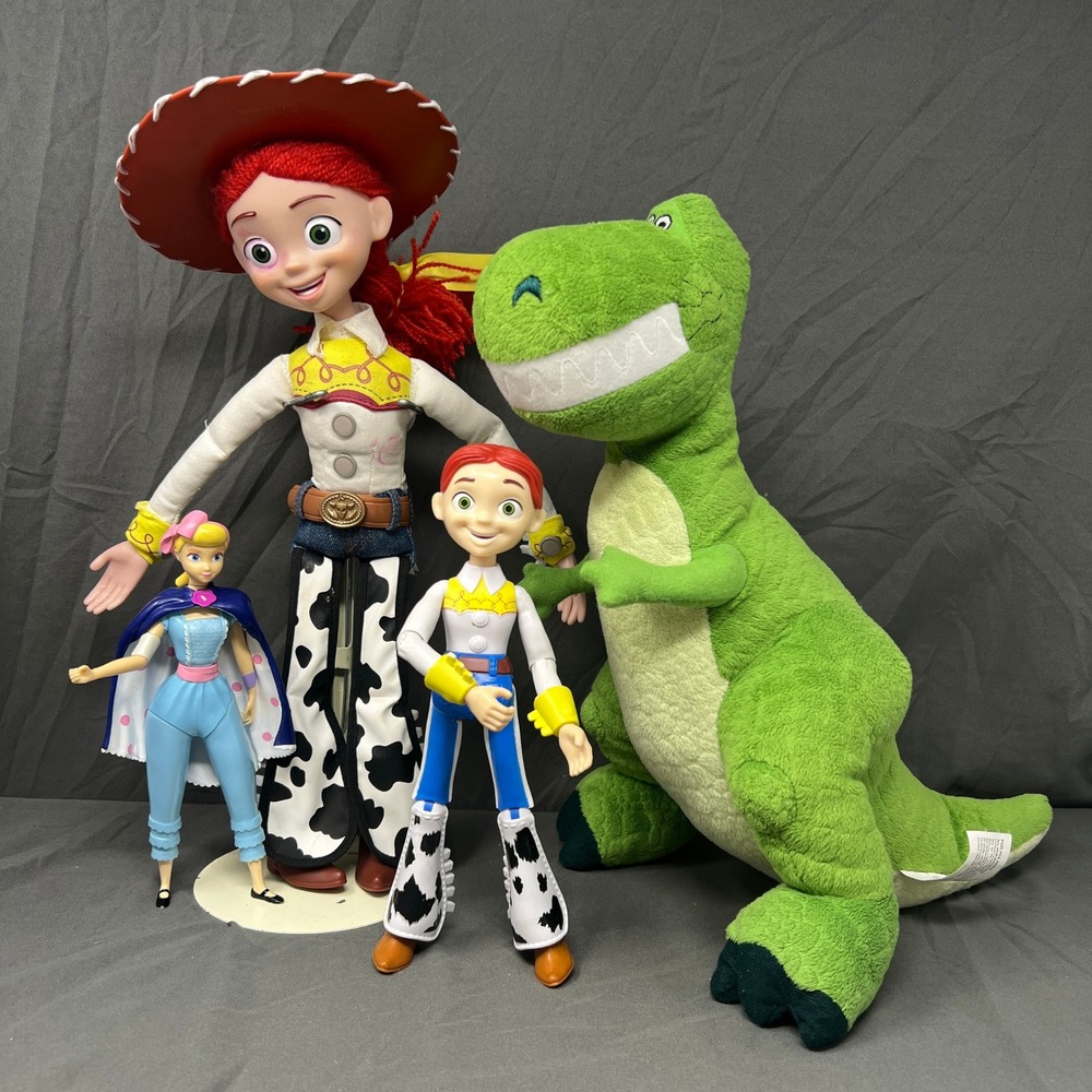 Disney Toy Story Lot Rex Jessie Pull String Talking Doll Bo Peep Figure & Plush